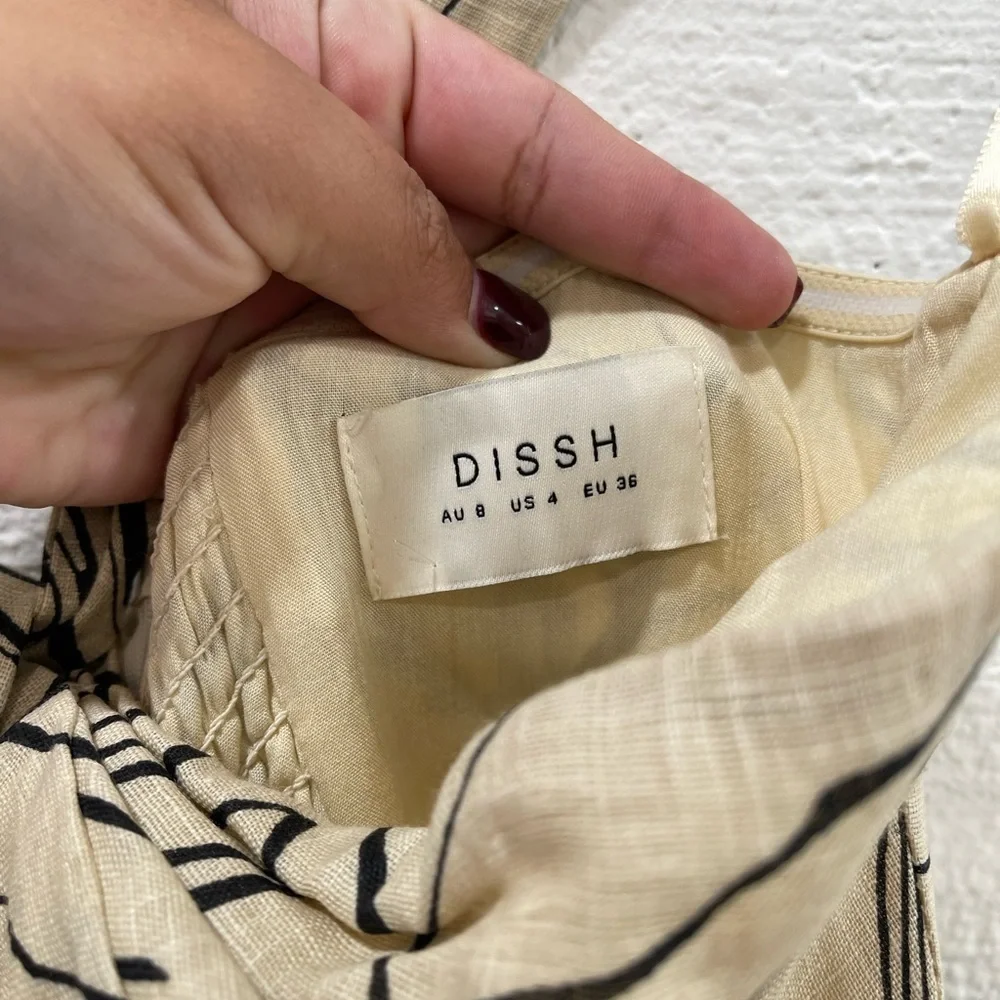 Dissh Malta Palm Linen Halter Maxi Dress - Picture 4 of 6